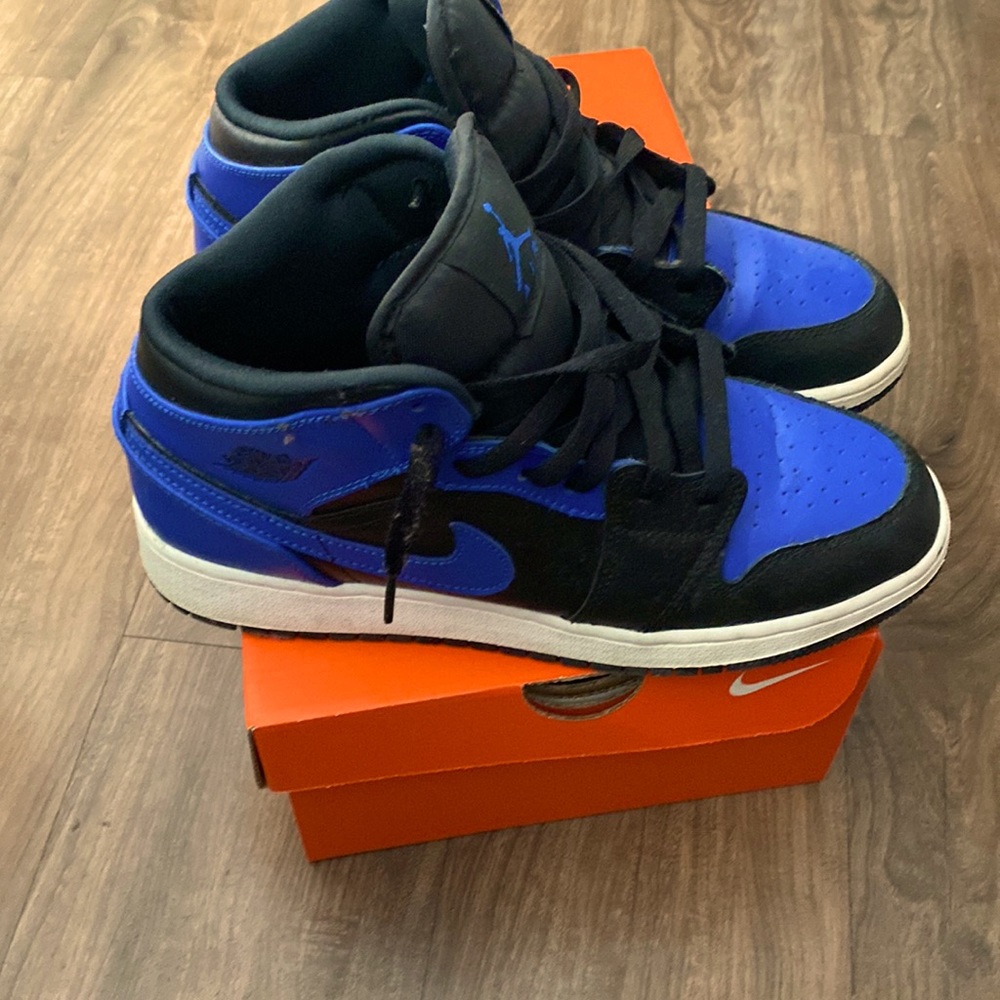Black,Blue Retro mid 1 jordans